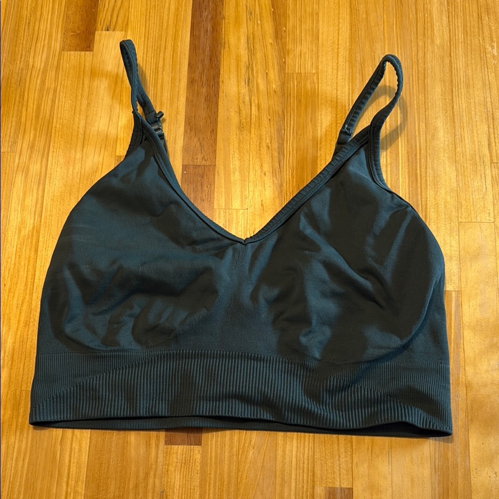 Women's Dark Green Sports Bra